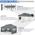 thumbnail image 5 of COBIZI 10x20 Pop Up Canopy with 6 Sidewalls, Heavy Duty UPF 50+ Waterproof All Season Commercial Tent for Outdoor Weddings & Parties, Roller Bag Included, Gray, 5 of 7