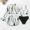 thumbnail image 4 of RUTAYY Teen Girls Flower Printed Bikini Set With Flounce Sleeve Cover Up Set Summer Beach Pool Resort Swimwear Beachwear, 11-12 Years, 4 of 6