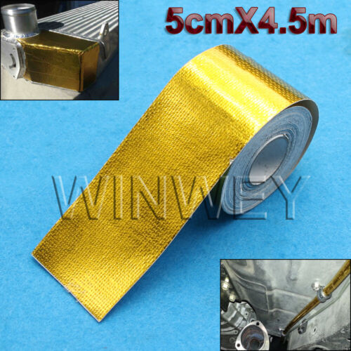Sundely Gold Reflective Tape Car Firewall Heat Shield Barrier 2'' x 15