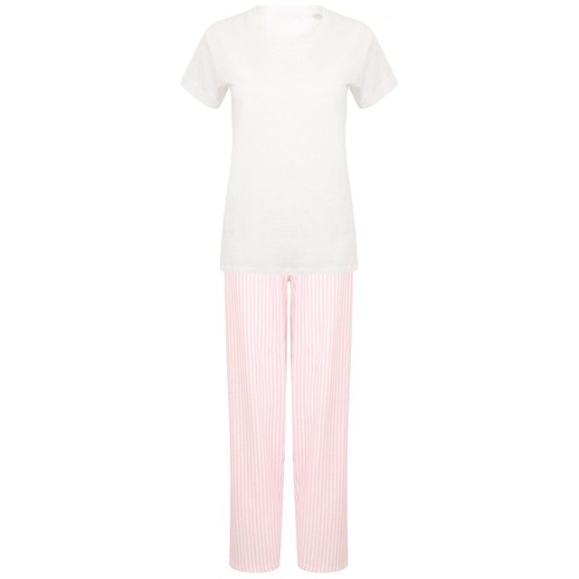 Towel City Pyjama Long à Rayures pour Femmes