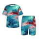 thumbnail image 1 of Fotbe Aurora Borealis Village Pijama Estampada de 2 Piezas para Niños – Ropa de Dormir de Manga Corta Cómoda para Niños y Niñas, Camiseta y Shorts de Algodón-XX-Large, 1 of 6