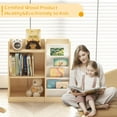 thumbnail image 3 of Hironpal Small 3 Tier Kids Bookshelf with 4 Layer Sling Adjustable Book Display Shelf for Nursery Playroom Kids Baby Bedroom, 3 of 7