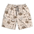 thumbnail image 3 of Uemuo Chicken With Floral Pattern Men's Swim Trunks Hawaiian Beach Bathing Suit Swimsuits Beach Quick-Dry Shorts with Pockets-, 3 of 9