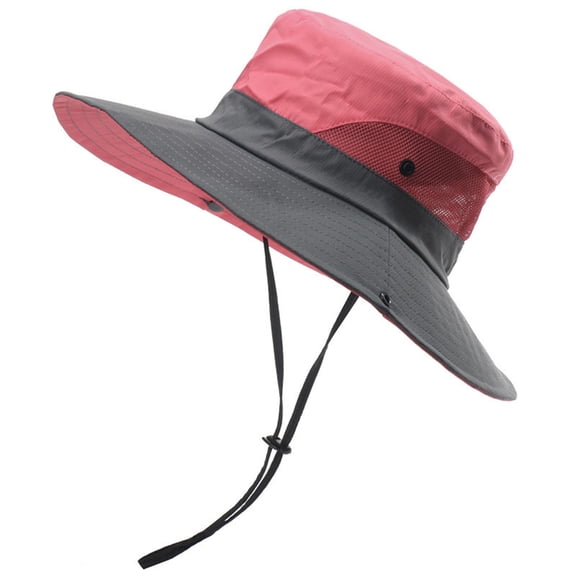 Outdoor Sport Hiking Fisherman Hat Sunshade Wide Brimmed Breathable Sunproof Sun Hat Drawstring Bucket Hat