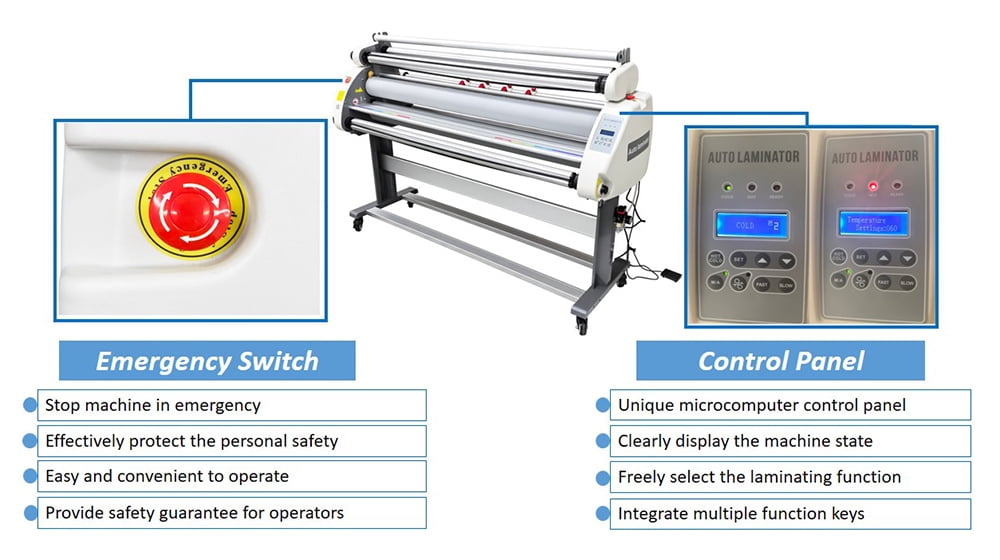 63In Full-Auto Pneumatic Laminating Machine Silicone Roller Film Self-Strip Cold Roll Laminator