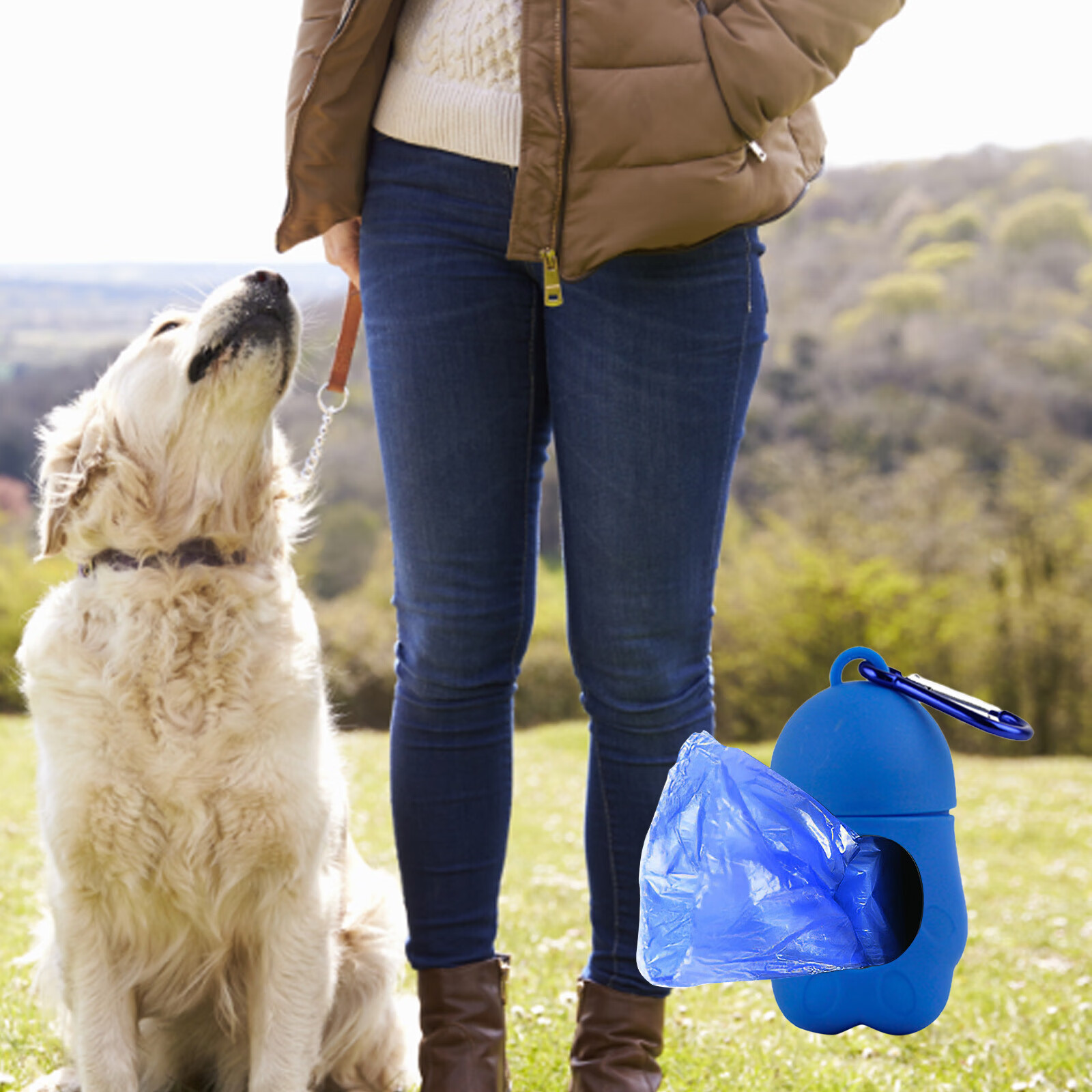 Sehao 1PCS Dog Poop Bags Dispenser Portable Garbage Sack Case Reusable