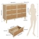 thumbnail image 2 of Yeshouse Mueble de TV de ratán con 6 cajones, cómoda grande con cajones profundos, armario de almacenamiento de madera de estilo rústico de granja para sala de estar, pasillo, 2 of 8