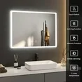 thumbnail image 4 of LED Bathroom Mirror, 32 x 24 Inch, Wall Mounted Vanity Mirror, Anti-Fog, Dimmable, Touch Sensor Switch Control, AC Plugin with 3 Colored LED Lights, Horizontal & Vertical - M1011, 4 of 4