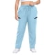thumbnail image 1 of Amzcrzy Pantalones deportivos clásicos mujer plus size (L-5XL) - cintura elástica alta, cordón, bolsillos, pierna recta cómoda Azul, 1 of 6