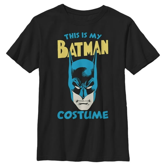 Boy's Batman My Caped Crusader Costume Graphic Tee Black X Large