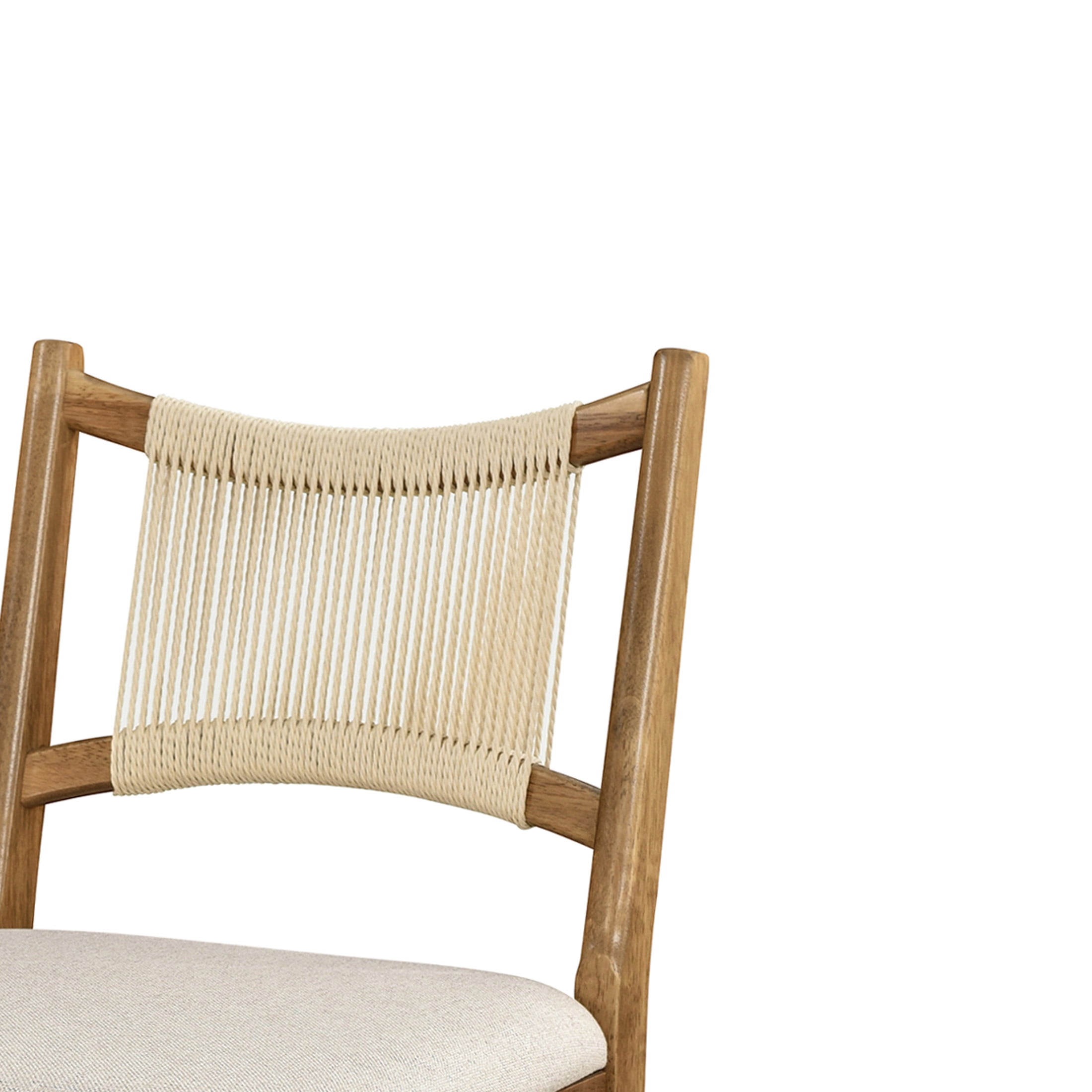 Christopher Knight Home Indoor Counter Stool Set of 4, Wood Frame with Rope Back, Beige + Walnut