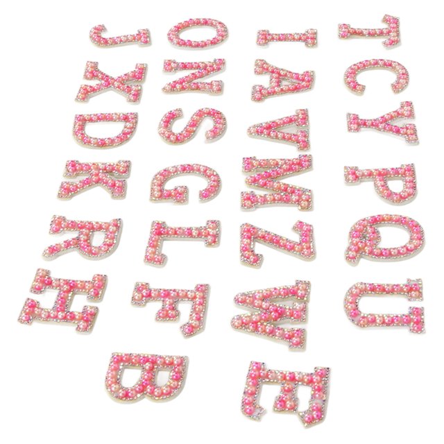 26 Uds. Parches de letras para planchar, diamantes de imitación coloridos, parches de alfabeto hechos a mano para sombrero, decoración de mochila