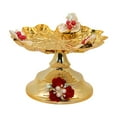 thumbnail image 1 of Tnarru Fruit Bowl Candy Plate Multifunctional Organizer, Practical Serving Tray ,Dessert Display Plate for Dinning Room Table Office 3 flowers, 1 of 8