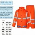 thumbnail image 1 of Deux Ensembles Imperméable Réfléchissant Pantalon de Pluie Ensemble Imperméable Séparé de Service Imperméable pour Travailleurs de l'Assainissement Protection du Travail Imperméable Extérieur, 1 of 1