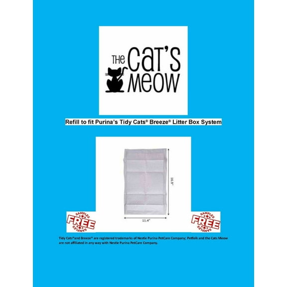 CHEAP NEW 40 The Cats Meow Generic Breeze Litter Box Pads Baking Soda Infused