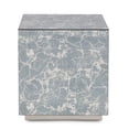 thumbnail image 2 of Tyler Dillion Square Mirrored Glass Side Table with Blue/Gray Antique Finish 17"H x 16"D x 16"W, 2 of 6