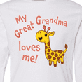 thumbnail image 4 of Inktastic My Great Grandma Loves me- cute giraffe Long Sleeve Youth T-Shirt, 4 of 5