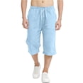 thumbnail image 2 of ITSAME Boys Cropped Pants, Elastic Waist Athletic Fit with Pockets Summer Kids Fashion Casual Pants Blue 14-15T, 2 of 7