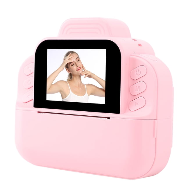 Cámara De Impresión Instantánea, Cámara De Viaje Portátil De Pantalla De Pantalla De 2.4 Pulgadas, Grabación De Video HD 1080p, No Necesita Tinta Y Tóner, Con Filtros,