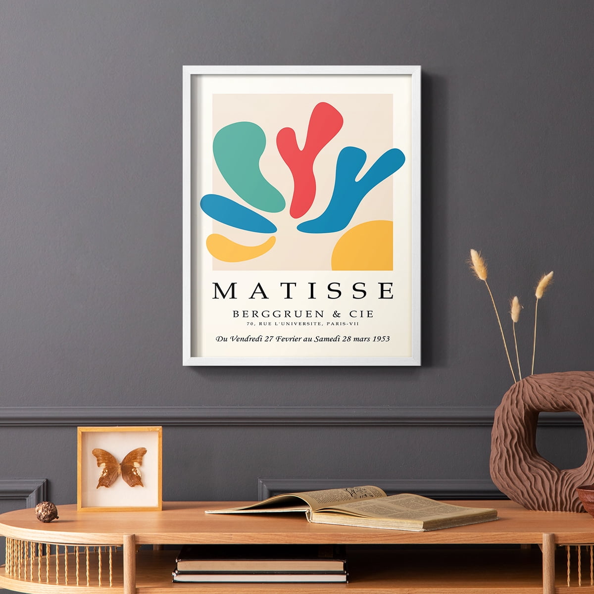 Matisse CXXVII Framed Print in White Solid Wood 8 x 10 Framed Print
