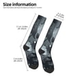 thumbnail image 2 of Goofa Forest Black Ghost Warrior Pattern Adult Stockings, Color-Block Knee High Socks, Comfortable and Breathable, Soft and Stretchable, Sports, and Decoration, 2 of 6