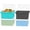 Blue+Green+Light Blue+Dark Gray, variant on Orange Silicone Freezer Molds 2-cup Storage Container Tray 4 Pack Meal Prep
