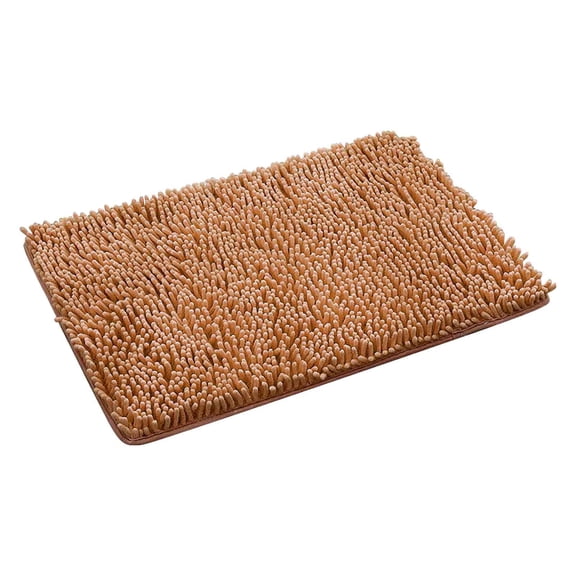 Bizhua Champagne Chenille Living Room Bathroom Absorbent Floor Mat (30×50Cm) Achampagne Color Bathroom Rug Absorbent Bath Mat Soft and Comfortable Furry Durable Thickened Bathroom Rug