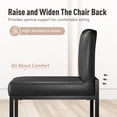 thumbnail image 6 of MF Studio 24" Bar Stool with Back Set of 2, 3.5" Thick Upholstery PU Leather Counter Height Bar Stool for Kitchen Island, Black, 6 of 9