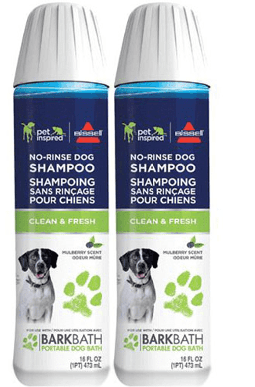 Bissell bark bath clean and fresh no rinse dog shampoo, 2-oz bottle