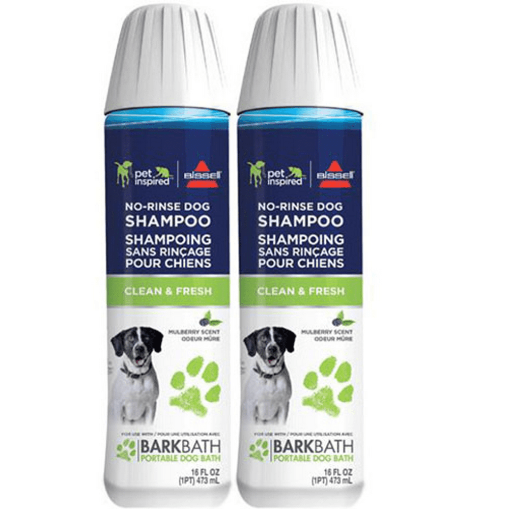 Bissell bark bath clean and fresh no rinse dog shampoo, 2oz bottle
