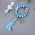 thumbnail image 5 of Stylish Silicone Keychain Beaded Wristlet Key Ring Bracelet for Women with Elegant Leather Tassel Accessory, 5 of 7