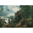 thumbnail image 2 of Follower of Pieter Bruegel the Elder 18x14 Black Ornate Wood Framed Double Matted Museum Art Print Titled - The Temptation of Saint Anthony (C. 1550-1575), 2 of 5