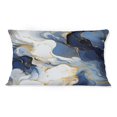 thumbnail image 3 of Designart "Patterned Celestial Elegance in Gold and Blue Marble III" Marble Throw Pillow - Glam Pillow For Couch - Insert And Pillows Covers For Living Room Decor, 3 of 5