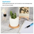 thumbnail image 5 of Uxcell 12cm OD Round Bamboo Plant Saucer Flowerpot Drip Tray Indoor, 6 Pack, 5 of 5