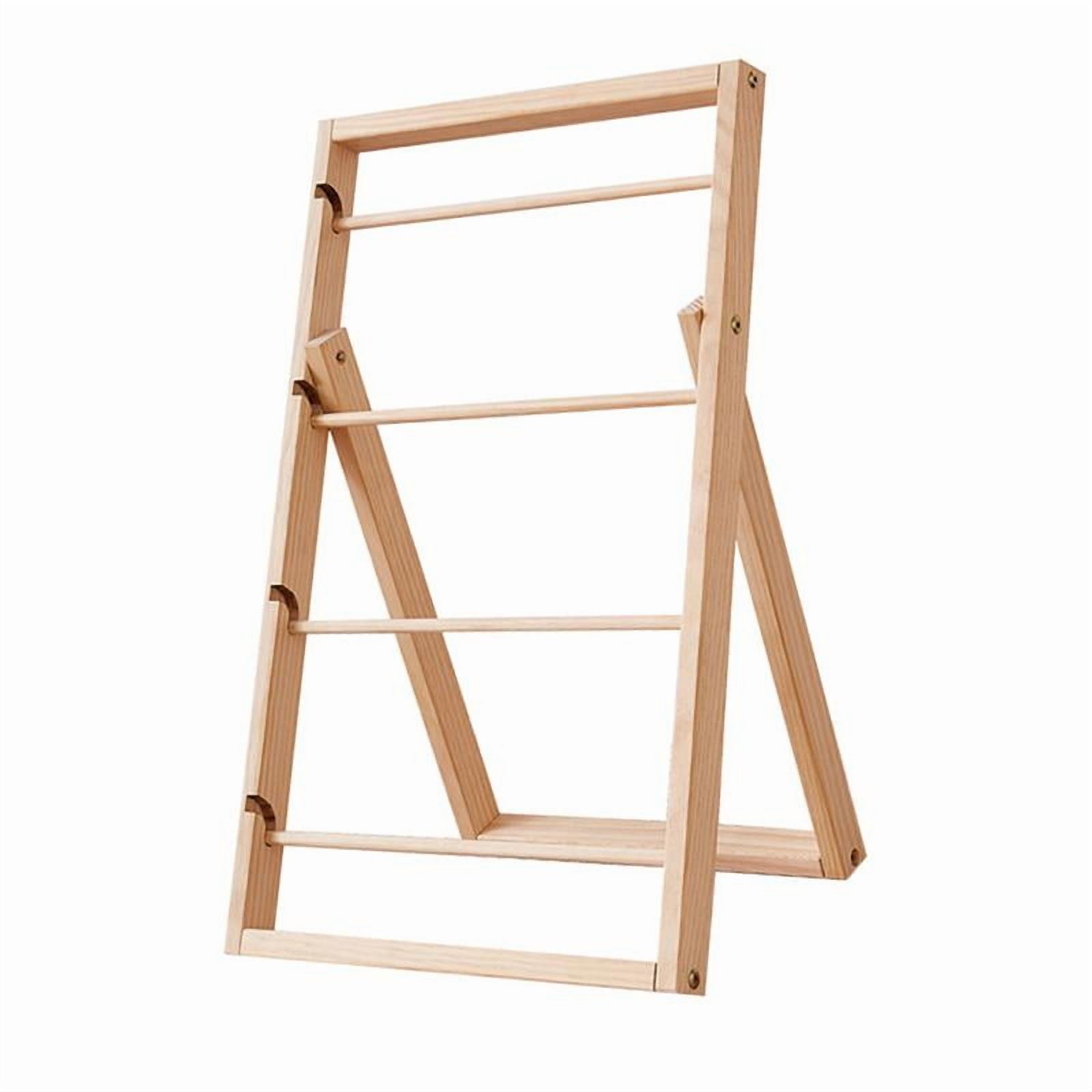 Wooden Ribbon Organizer Storage Rack Craft Holder Large Capacity Wood Material for Craft Room Use