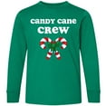 thumbnail image 3 of Inktastic Candy Cane Crew Long Sleeve Youth T-Shirt, 3 of 5