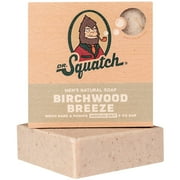 Dr. Squatch All Natural CM31Bar Soap for Men with Medium Grit - Birchwood Breeze 5 Ounce (Pack of 1)