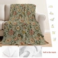 thumbnail image 5 of Vintage Spring Floral Blanket Soft Cozy Warm Throw Blanket for Couch, Plush Fuzzy Flannel Fleece Blankets for Sofa, Farmhouse Flowers Green Vintage Bed Blankets Lightweight Gifts for Women, 30"x40", 5 of 9