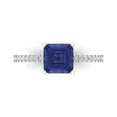 thumbnail image 2 of 2.7ct asscher cut blue tanzanite 18k white gold Bridal Wedding Engagement Promise Anniversary Ring for Women size 5.25, 2 of 7