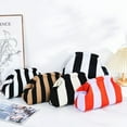 thumbnail image 3 of LHSHID Evening Bag Clutch Purses for Women Beach Woven Crochet Handbag Dumpling Clutch Ruched Cloud Purse colorblock bag, 3 of 6