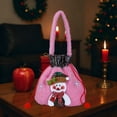 thumbnail image 6 of UUHYTG Christmas Gift Bag, Festive Drawstring Holiday Packaging With Decorative Bow, Reusable Portable Organizer for Candy Fruits Small Gifts and Christmas Eve Table Decor Or Party Celebration Use, 6 of 6