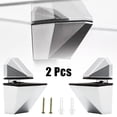 thumbnail image 3 of Goodhd 2 x Zinc Alloy Adjustable Shelf Clamp Glass Shelf Support Plate Holder Bracket, 3 of 5