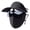 Black, variant on 3-in-1 sun protection face mask hat Sun hat with shading, ventilation