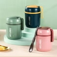 thumbnail image 6 of 500ml Insulated Stainless Steel Luncheon Kitchen Tools with Lid Water Bottle Spoon Mug Oatmeal Cup GREEN, 6 of 8