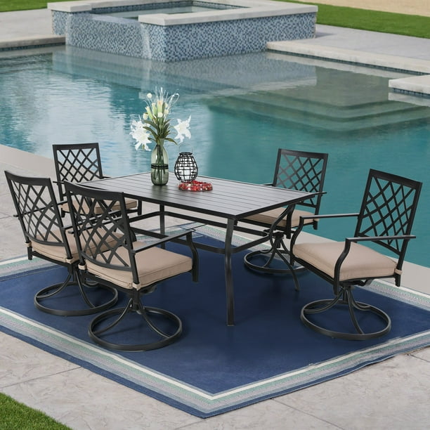 Costco Outdoor Furniture Patio Dining Table Steel Charcoal - Patio Furniture