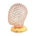 thumbnail image 2 of Cabeza de Maniquí Jinwen Metal Moderno con Base de Madera, 2 of 8