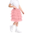 thumbnail image 2 of EnJoCho Children's Half Skirt Solid Color Cake Yarn Skirt Girls' Half Skirt Yarn Short Skirt Tulle Petticoat Skirt Layered Underskirt Vintag𝖾 50s Rockabilly Style Short Skirts, 2 of 4