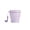 Purple, variant on Eolstice Silicone Water Cup 260ml Portable, Folding Water Cup Travel Camping Outdoor, Collapsible Cup with Cover Hanging Rope,Gray