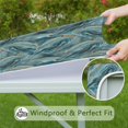 thumbnail image 6 of Blue Gold Marble Pattern Square Fitted Tablecloth with Elastic Edge,Square Table Cover,Washable Elastic Table Cover for Home Kitchen Party Decor 36"x36", 6 of 6