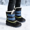 thumbnail image 3 of LYHao Winter Kids Boots Insulated Warm Fleece Lined Non Slip Outdoor Shoes For Girls And Boys Toddler Children ,Girls Boots Sizes 5 Blue(8-12 Months), 3 of 6